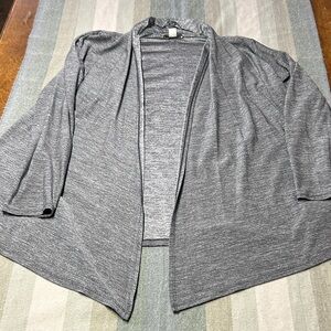 Coldwater Creek Heather Gray Open Knit Top